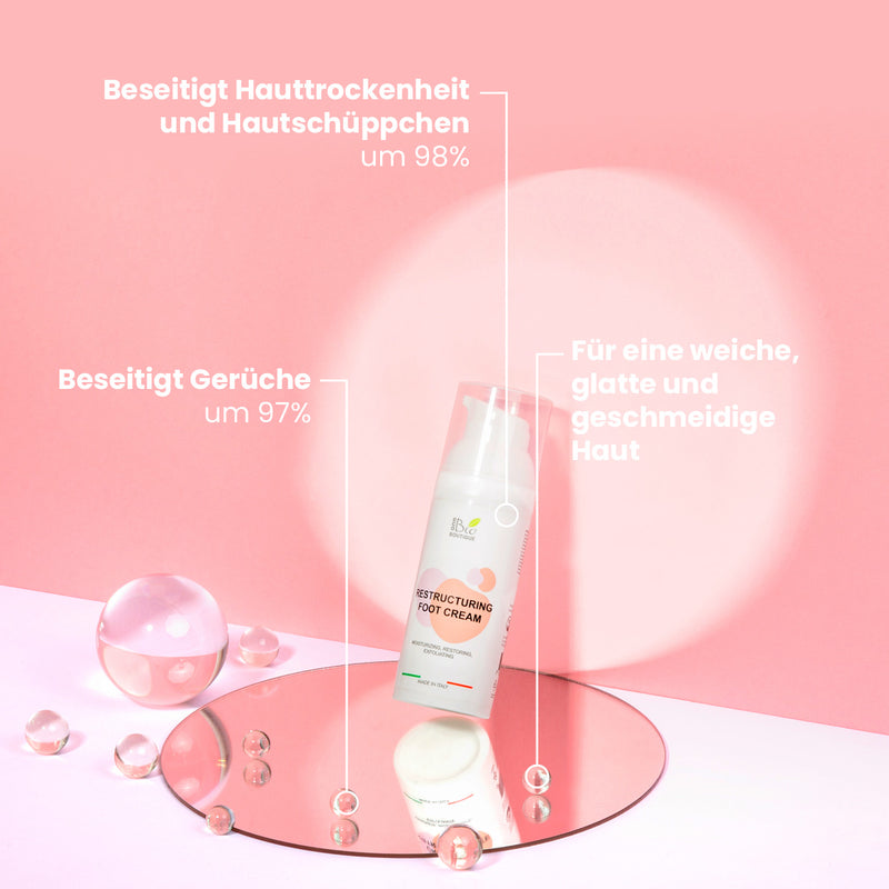 Restrukturierende Fußcreme - Hydriert, Regeneriert, Exfoliert die Haut…