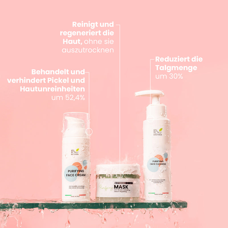 Purifying Skincare Set - Talgregulierende Anti-Unreinheiten Pflege | Eco Bio Boutique