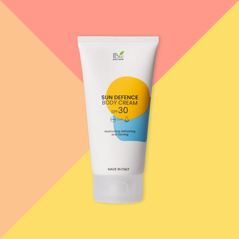 Sun Defence Körpercreme  SPF 30 - Hydrierende, erfrischende und bräunende Sonnencreme| Eco Bio Boutique